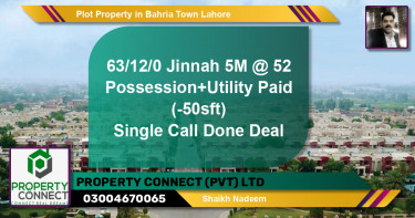 Residential Plot for Sale in Bahria Town, Lahore - (BP-52964)