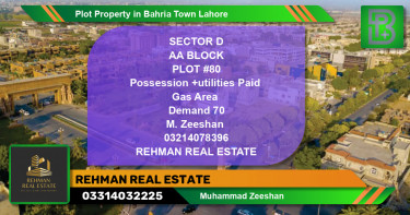 Residential Plot for Sale in Bahria Town, Lahore - (BP-52982)