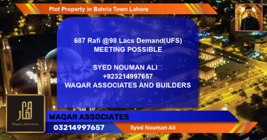 Residential Plot for Sale in Bahria Town, Lahore - (BP-52995)