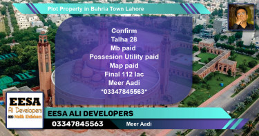 Residential Plot for Sale in Bahria Town, Lahore - (BP-52998)