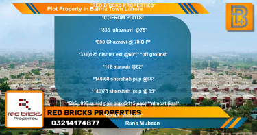 Residential Plot for Sale in Bahria Town, Lahore - (BP-53009)