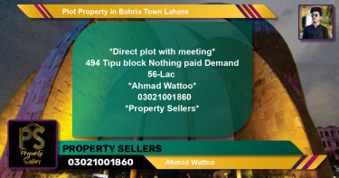 Residential Plot for Sale in Bahria Town, Lahore - (BP-53012)