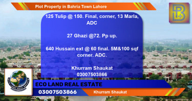 Residential Plot for Sale in Bahria Town, Lahore - (BP-53026)