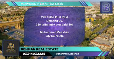 Residential Plot for Sale in Bahria Town, Lahore - (BP-53061)