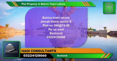 Residential Plot for Sale in Bahria Town, Lahore - (BP-53080)