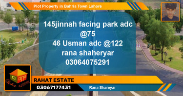 Residential Plot for Sale in Bahria Town, Lahore - (BP-53090)