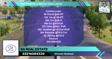 Residential Plot for Sale in Bahria Town, Lahore - (BP-53122)