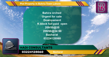 Residential Plot for Sale in Bahria Town, Lahore - (BP-53134)