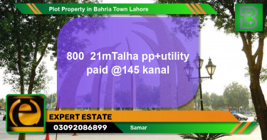 Residential Plot for Sale in Bahria Town, Lahore - (BP-53142)