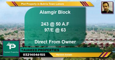 Residential Plot for Sale in Bahria Town, Lahore - (BP-53183)