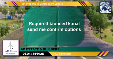 Residential Plot for Sale in Bahria Town, Lahore - (BP-53217)