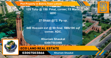 Residential Plot for Sale in Bahria Town, Lahore - (BP-53397)