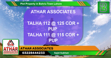 Residential Plot for Sale in Bahria Town, Lahore - (BP-53421)
