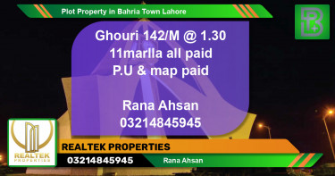 Residential Plot for Sale in Bahria Town, Lahore - (BP-53529)