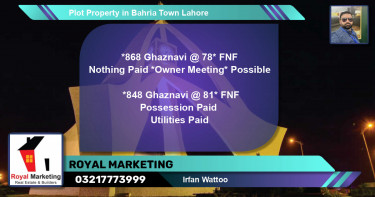 Residential Plot for Sale in Bahria Town, Lahore - (BP-53603)
