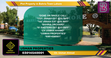 Residential Plot for Sale in Bahria Town, Lahore - (BP-53619)