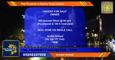 Residential Plot for Sale in Bahria Town, Lahore - (BP-53685)