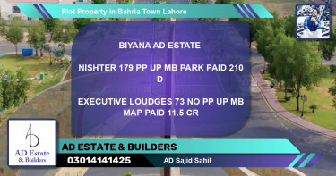Residential Plot for Sale in Bahria Town, Lahore - (BP-53697)