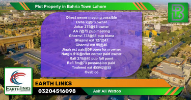 Residential Plot for Sale in Bahria Town, Lahore - (BP-53730)