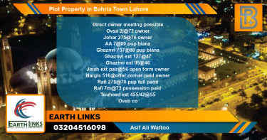 Residential Plot for Sale in Bahria Town, Lahore - (BP-53754)