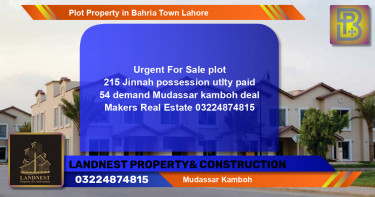 Residential Plot for Sale in Bahria Town, Lahore - (BP-53770)