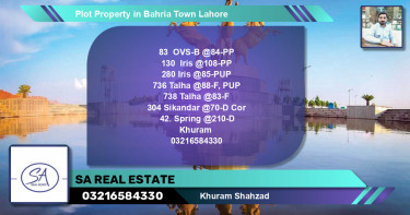 Residential Plot for Sale in Bahria Town, Lahore - (BP-53783)
