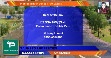 Residential Plot for Sale in Bahria Town, Lahore - (BP-53825)