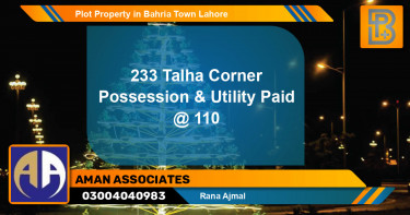 Residential Plot for Sale in Bahria Town, Lahore - (BP-53890)