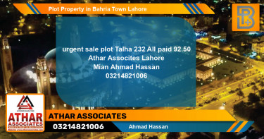 Residential Plot for Sale in Bahria Town, Lahore - (BP-53923)