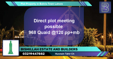 Residential Plot for Sale in Bahria Town, Lahore - (BP-53954)