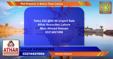Residential Plot for Sale in Bahria Town, Lahore - (BP-53963)