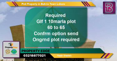 Residential Plot for Sale in Bahria Town, Lahore - (BP-54035)