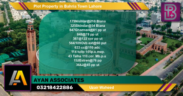 Residential Plot for Sale in Bahria Town, Lahore - (BP-54040)