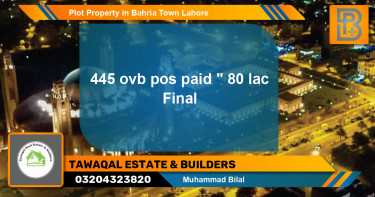 Residential Plot for Sale in Bahria Town, Lahore - (BP-54052)