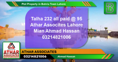 Residential Plot for Sale in Bahria Town, Lahore - (BP-54068)