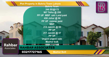Residential Plot for Sale in Bahria Town, Lahore - (BP-54138)