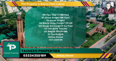 Residential Plot for Sale in Bahria Town, Lahore - (BP-54146)