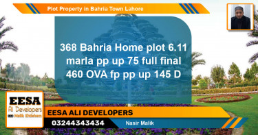 Residential Plot for Sale in Bahria Town, Lahore - (BP-54164)