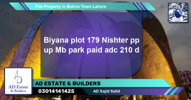 Residential Plot for Sale in Bahria Town, Lahore - (BP-54181)