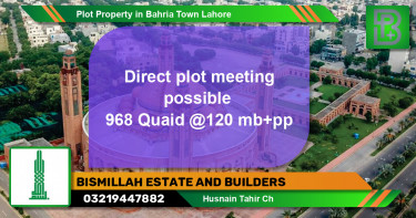 Residential Plot for Sale in Bahria Town, Lahore - (BP-54251)
