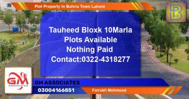 Residential Plot for Sale in Bahria Town, Lahore - (BP-54274)