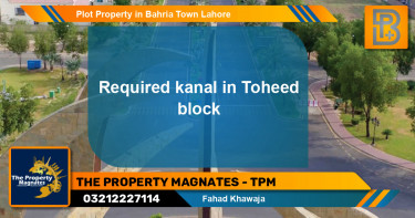 Residential Plot for Sale in Bahria Town, Lahore - (BP-54281)