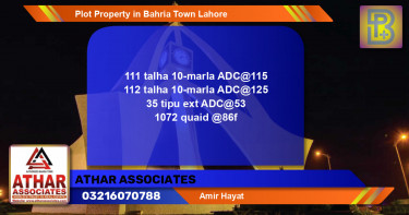 Residential Plot for Sale in Bahria Town, Lahore - (BP-54287)