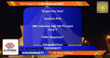 Residential Plot for Sale in Bahria Town, Lahore - (BP-54295)