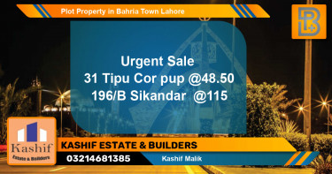 Residential Plot for Sale in Bahria Town, Lahore - (BP-54297)