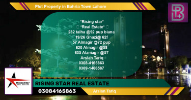 Residential Plot for Sale in Bahria Town, Lahore - (BP-54347)
