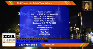 Residential Plot for Sale in Bahria Town, Lahore - (BP-54386)