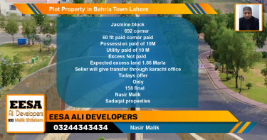 Residential Plot for Sale in Bahria Town, Lahore - (BP-54391)