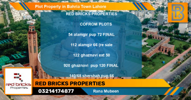 Residential Plot for Sale in Bahria Town, Lahore - (BP-54464)