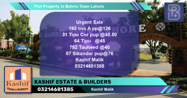 Residential Plot for Sale in Bahria Town, Lahore - (BP-54543)